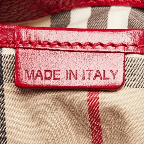 Burberry Red Leather Canterbury Tote Bag - Picture 8 of 11
